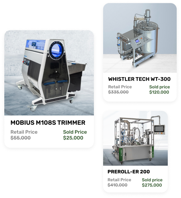 Mobius M108s Trimmer Preroll-er 200 Whistler tech WT-300 used equipment cultivation agricultural