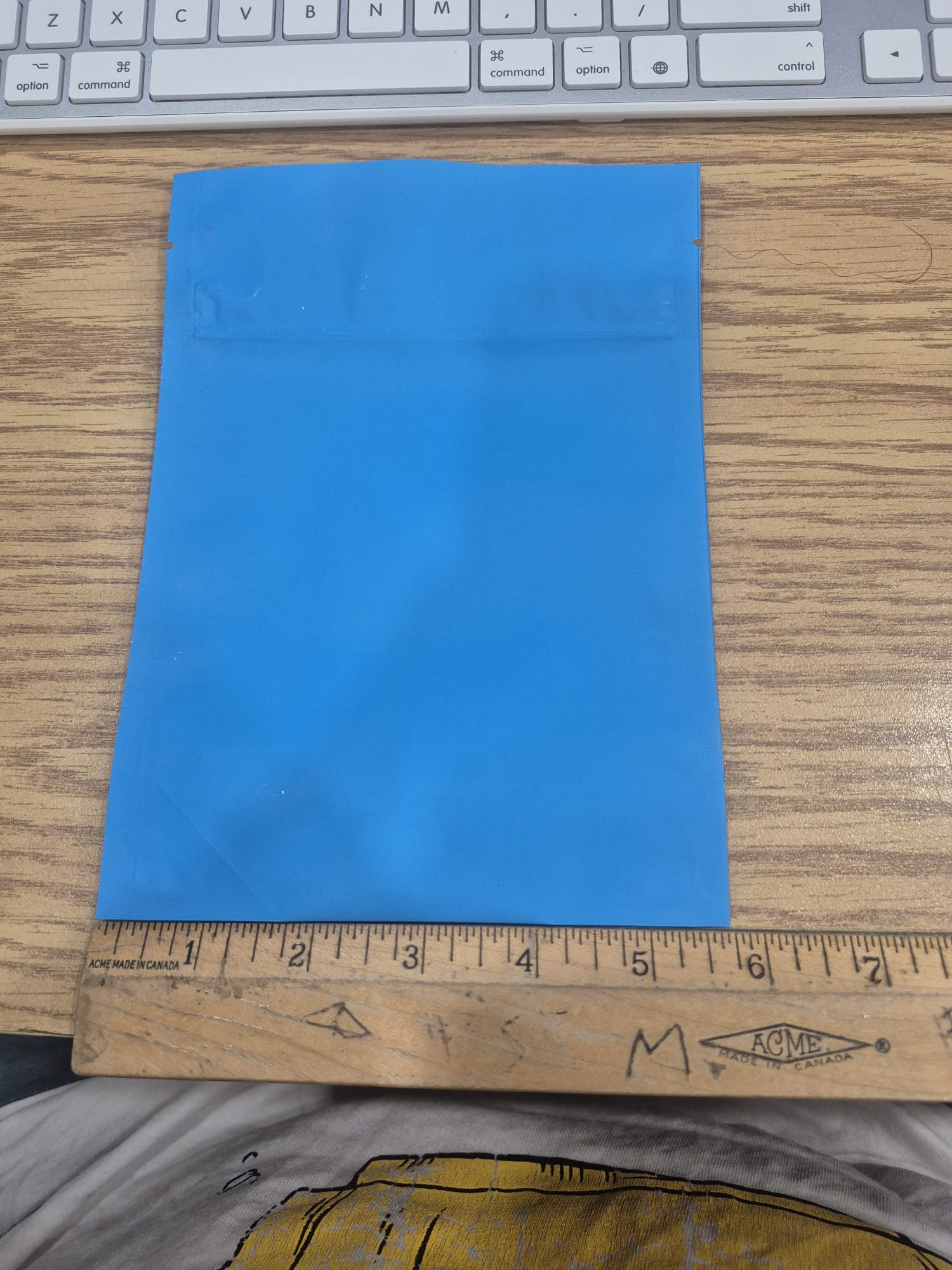 7.75" × 5.66" Child-Resistant Blue Pouch for 28g Dry Flower
