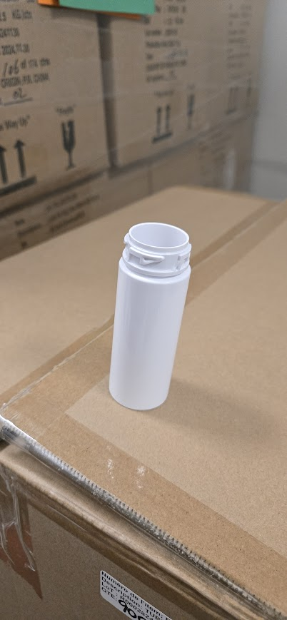 White Plastic Pre-Roll Tube with Child-Resistant Lid