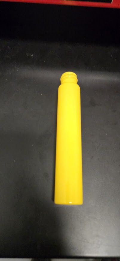 Yellow Glass Tube with Matching Cap