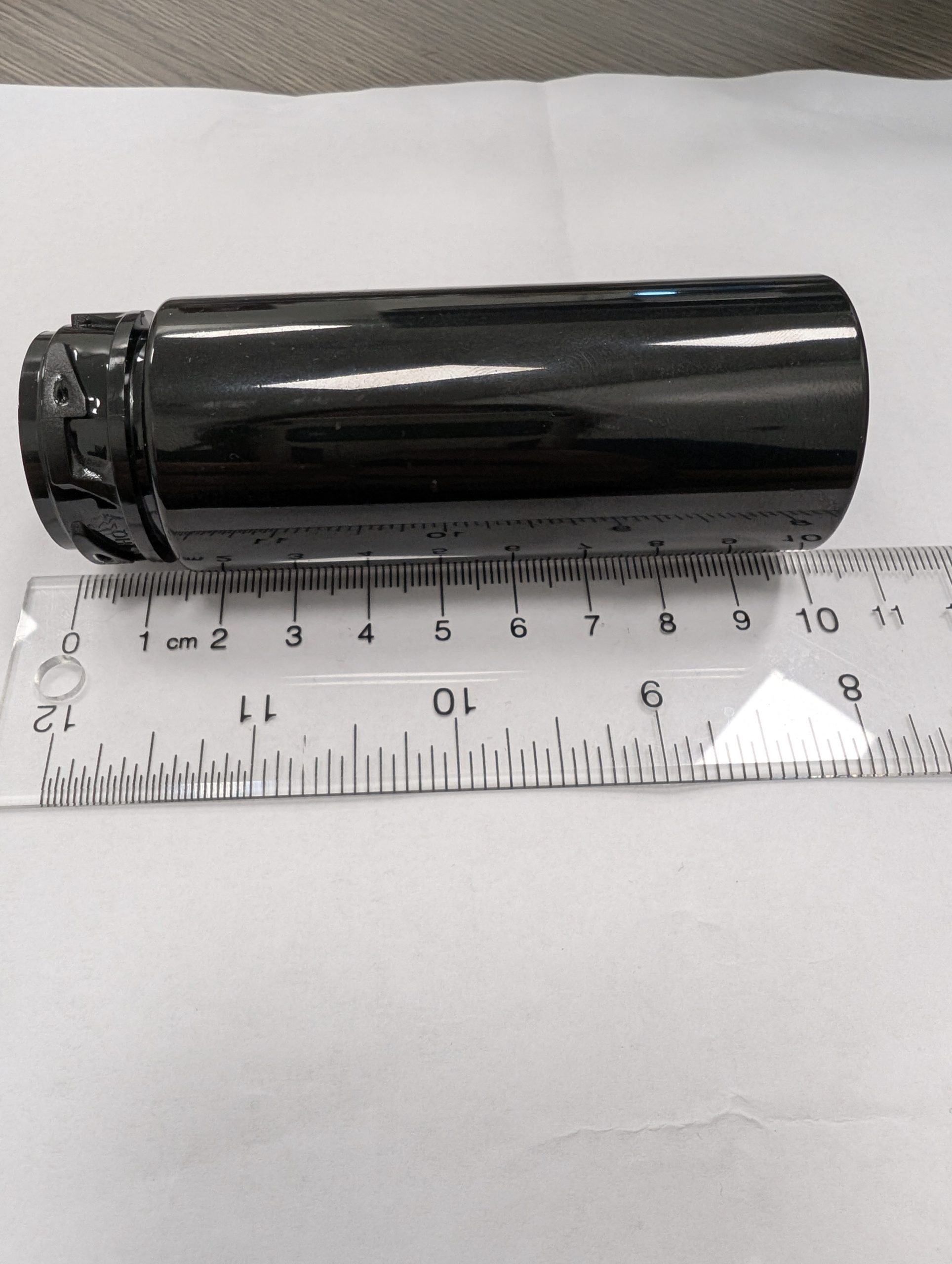 Black Plastic Pre-Roll Tube with Matching Lid (35mm × 102mm)