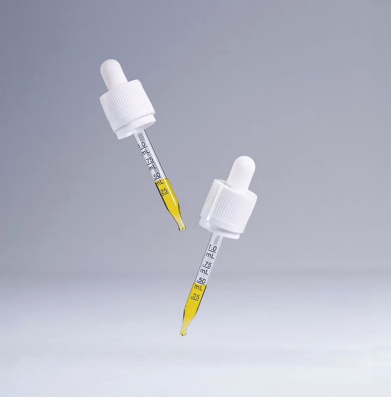 White TE/CR Dripper caps for 30ml bottle