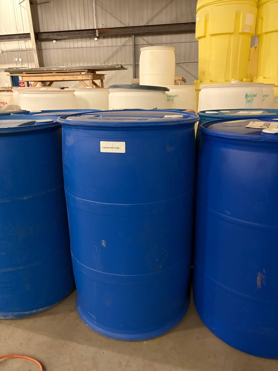 Used Plastic Drum With Lid 55gal/200L