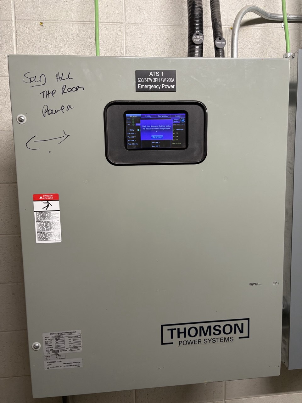 Transfer switch equipment