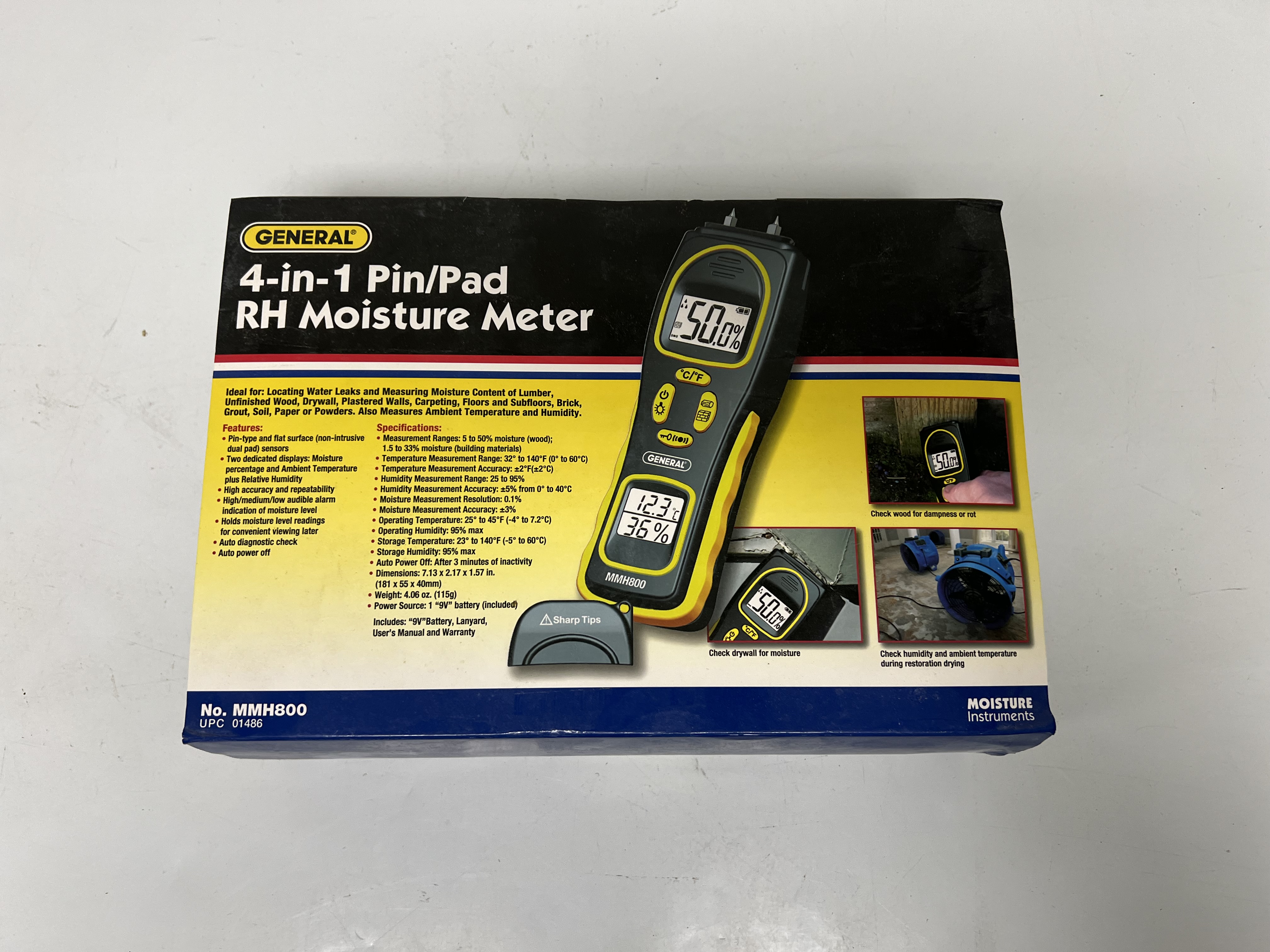 4-in-1 Pin/Pad RH Moisture Meter