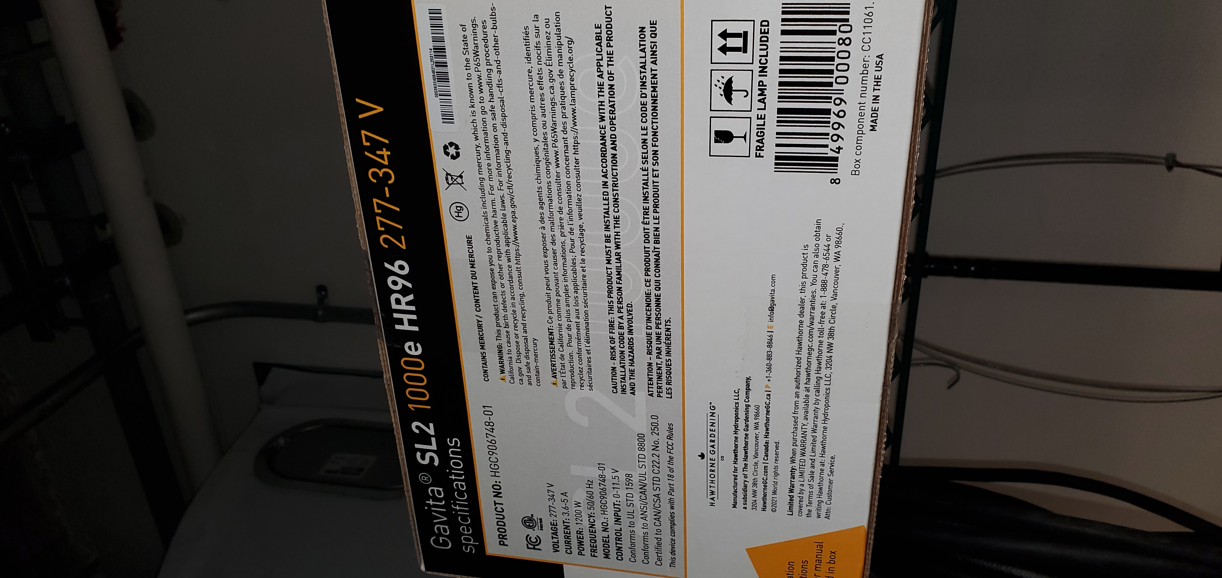 Gavita SL2 1000e HR96 277-347 V