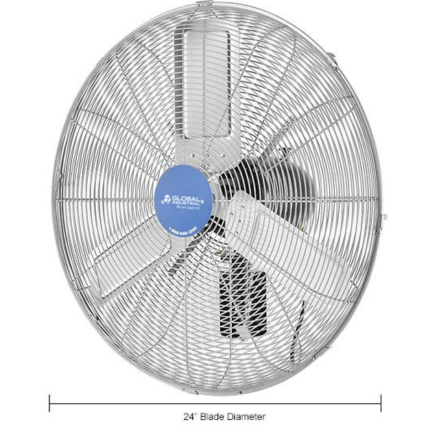 Global Industrial Deluxe Oscillating Wall Mount Fan 258321