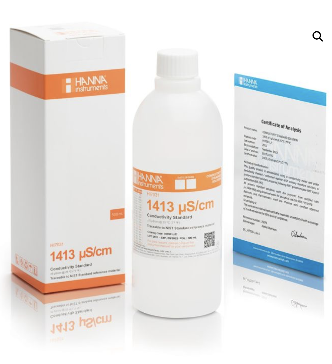 HI7031L/C 1413 ΜS/Cm Conductivity Standard (500mL Bottle)