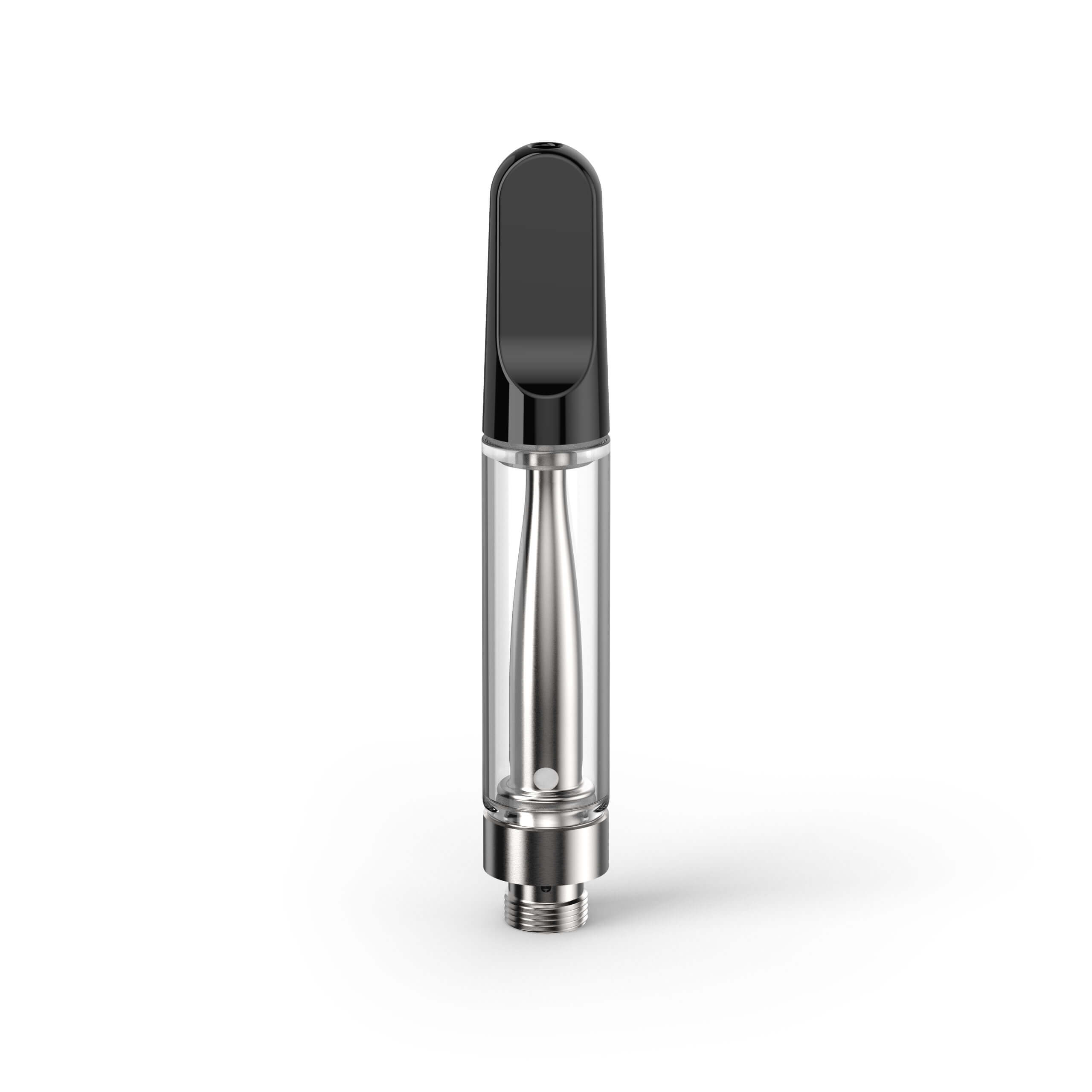 Vape Mouthpiece-L6-Press-Fit (SSA)-Ceramic (Glazed Black)-Round (1.2ml)