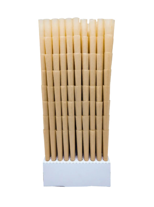  Konehedz Pre-Roll Cone-(98mm x 21mm) Natural Wood (Spiral Shaped Filter Tip)
