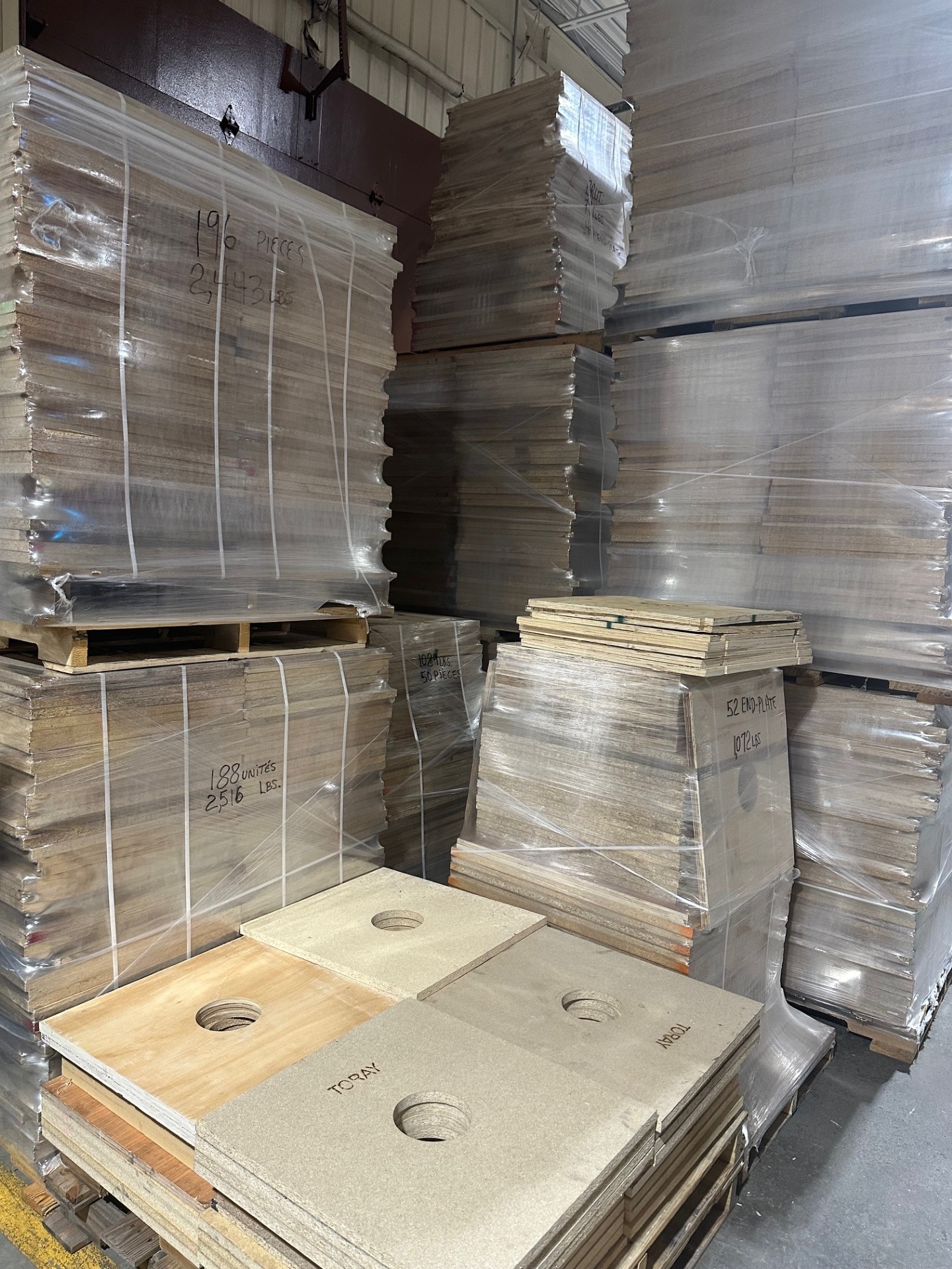 Lot of 22 000lbs of End plates