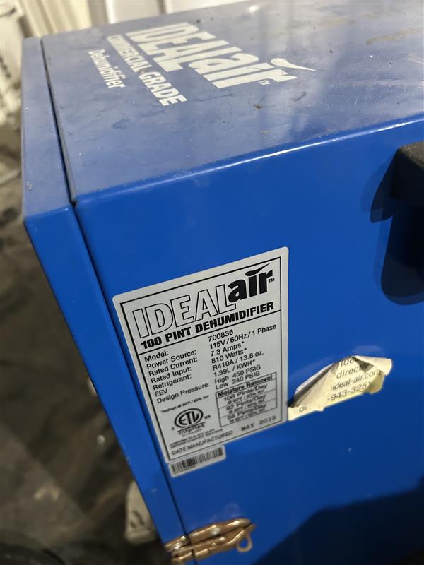  Ideal-Air 60 Pint Commercial Grade Dehumidifier